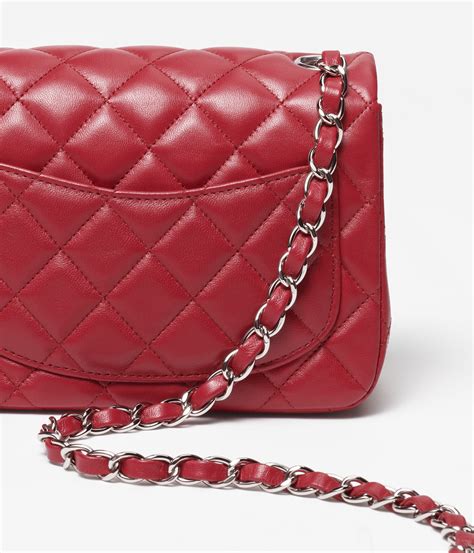 chanel mini flap red lambskin|chanel mini flap bag price.